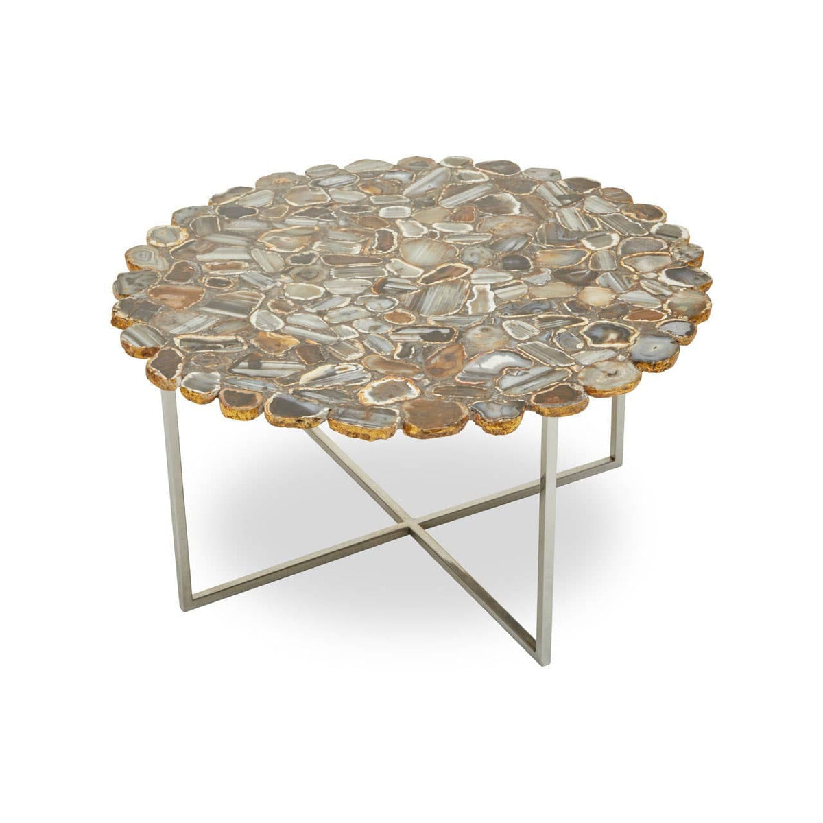 Noosa & Co. Living Rabia Agate Coffee Table With Cross Base House of Isabella UK
