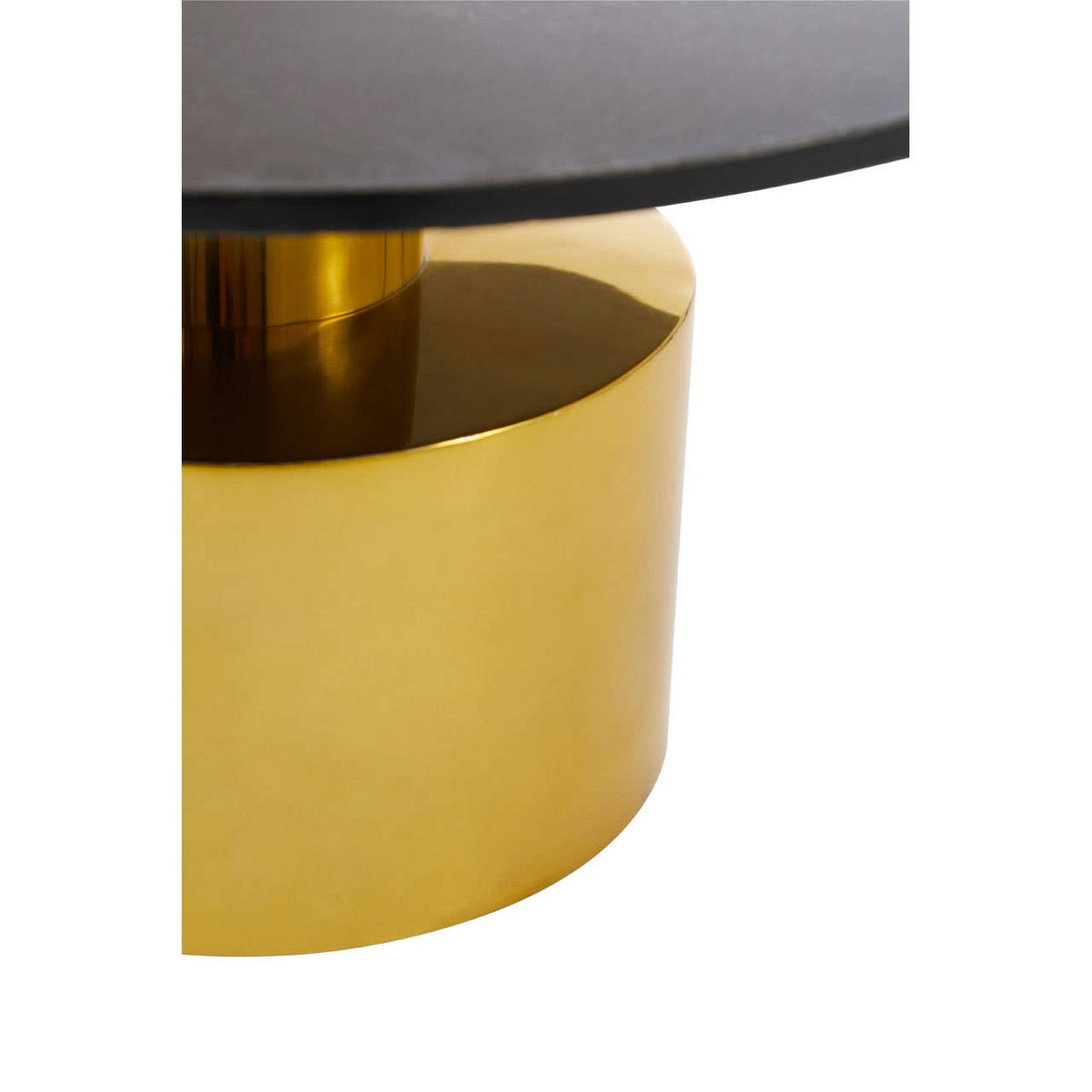 Rabia Coffee Table With Black Marble Top.