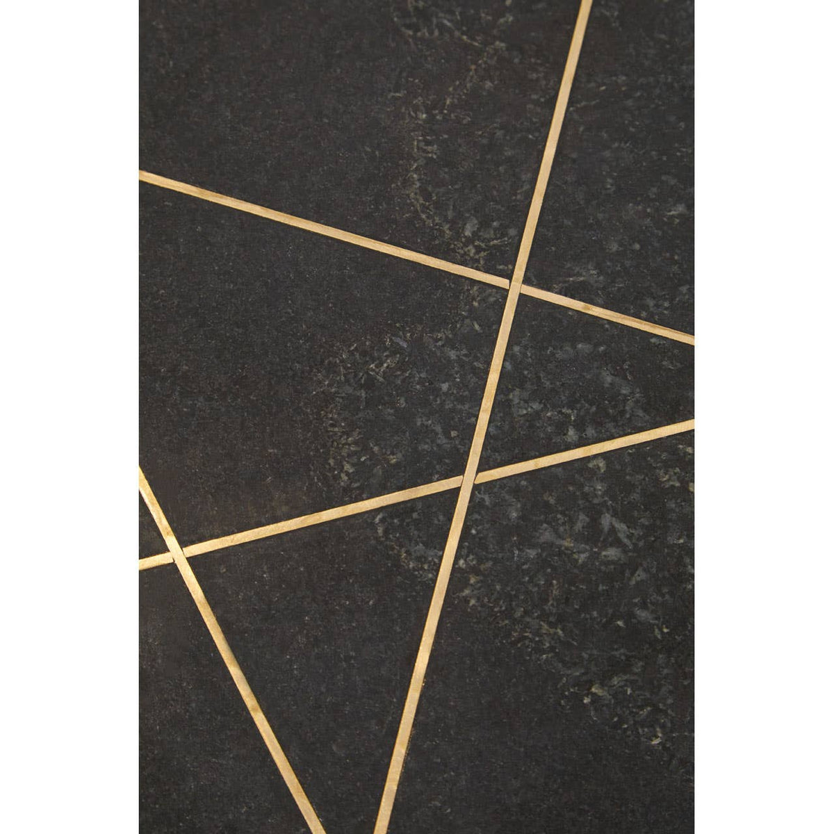 Rabia Coffee Table With Black Marble Top.