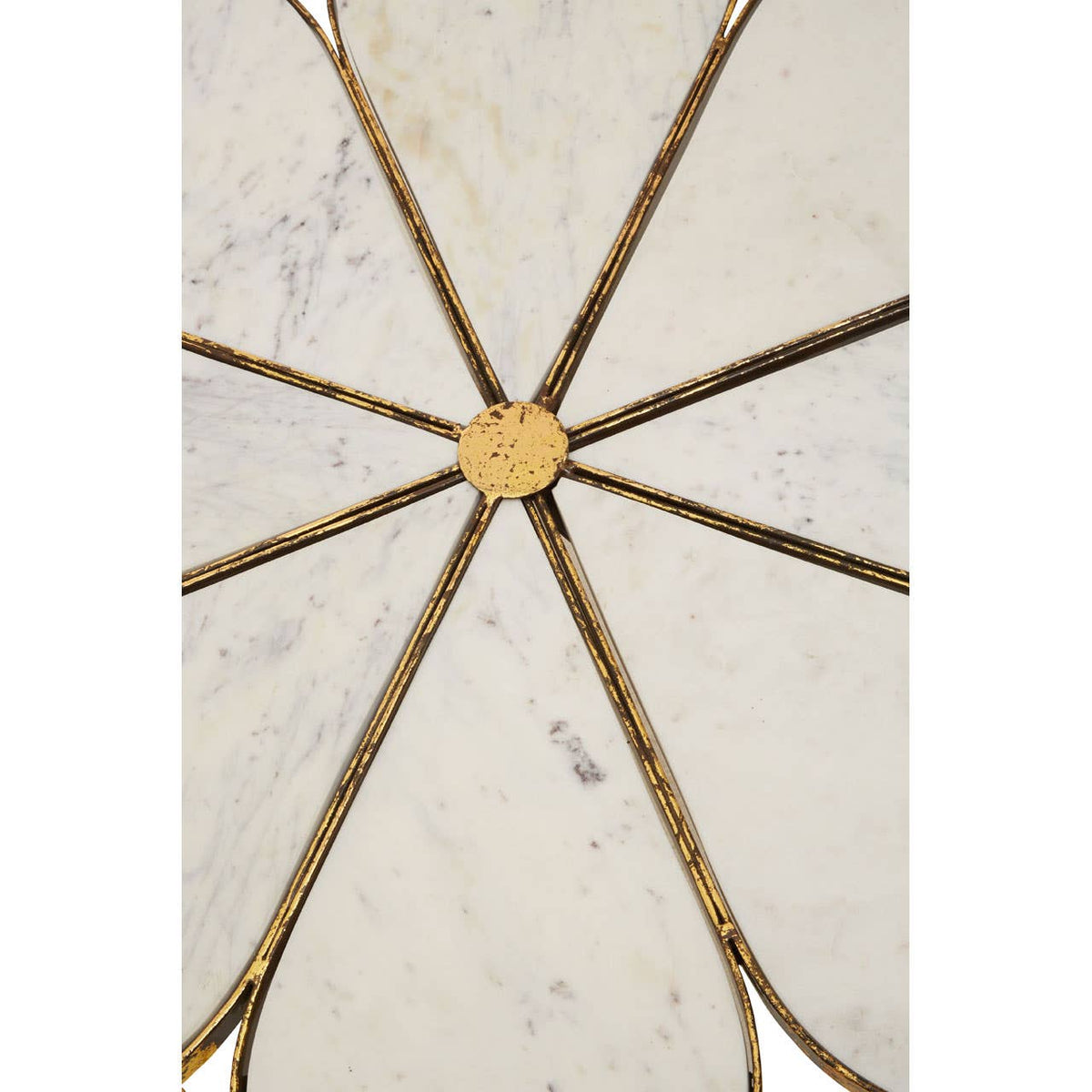 Rabia Petal Coffee Table With Marble Top.