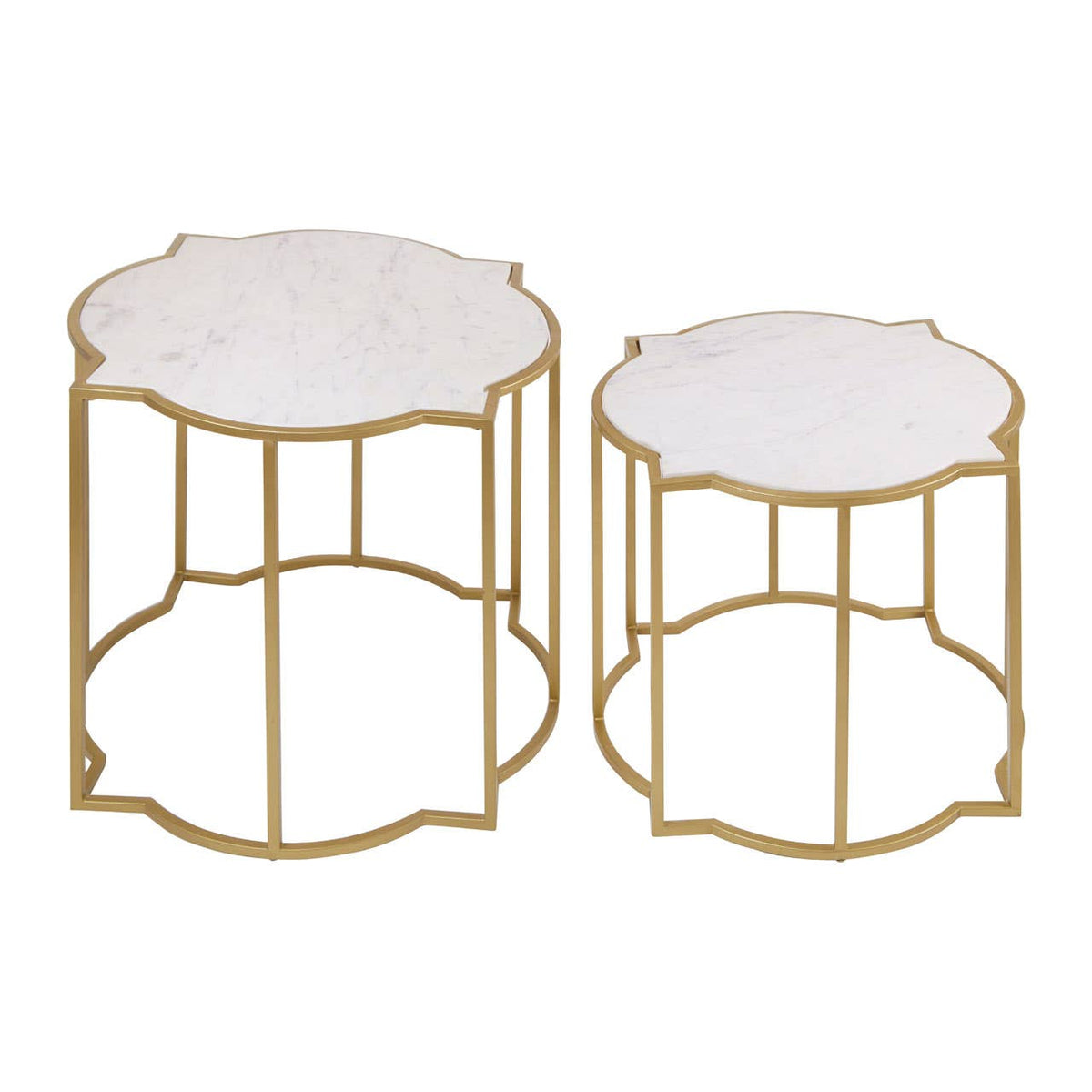 Rabia Set Of 2 Tables With Quatrefoil Top.