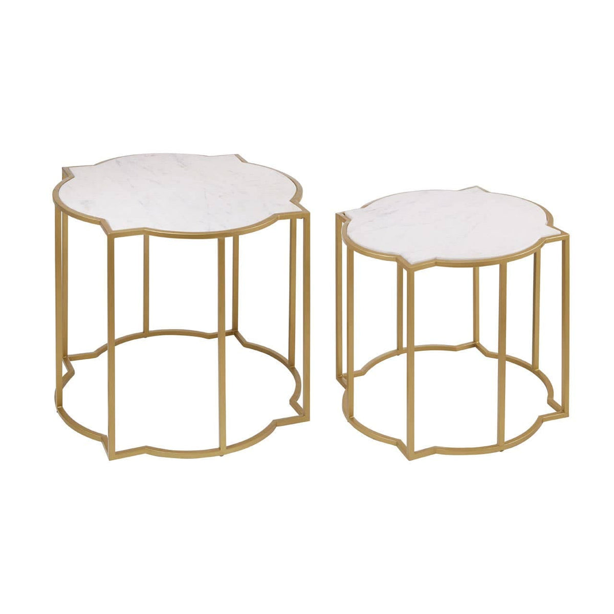 Rabia Set Of 2 Tables With Quatrefoil Top.