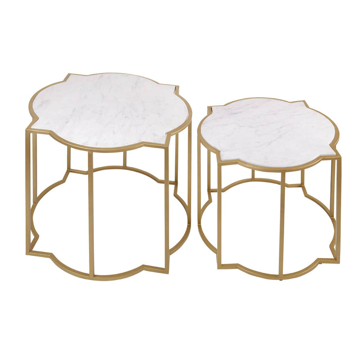 Rabia Set Of 2 Tables With Quatrefoil Top.