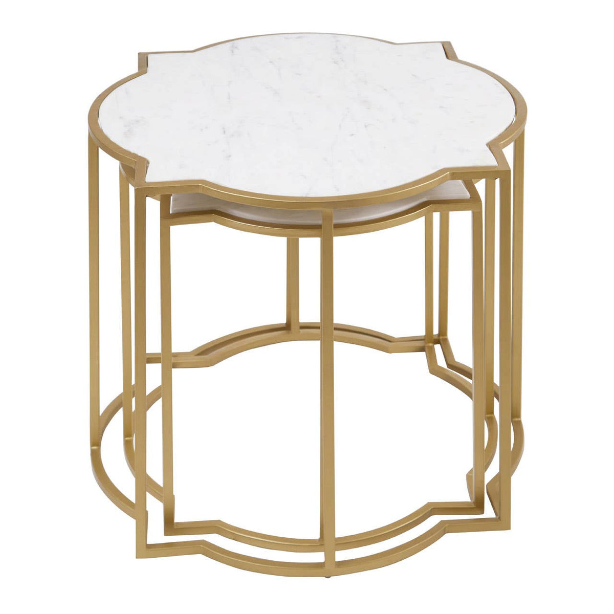 Rabia Set Of 2 Tables With Quatrefoil Top.