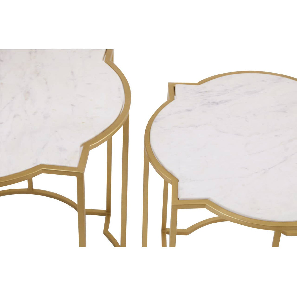 Rabia Set Of 2 Tables With Quatrefoil Top.