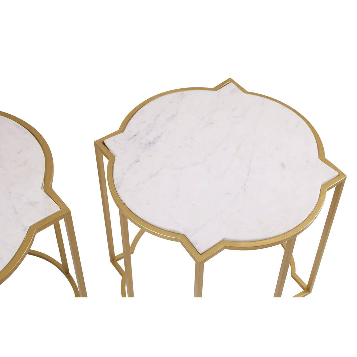 Rabia Set Of 2 Tables With Quatrefoil Top.