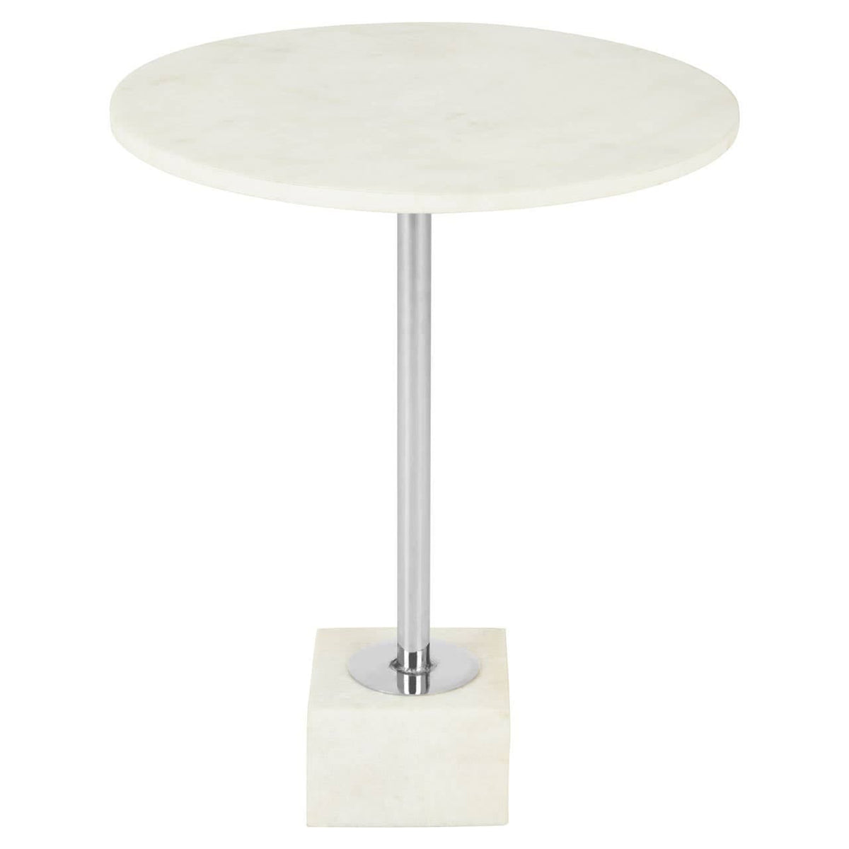 Rabia White Marble Side Table.