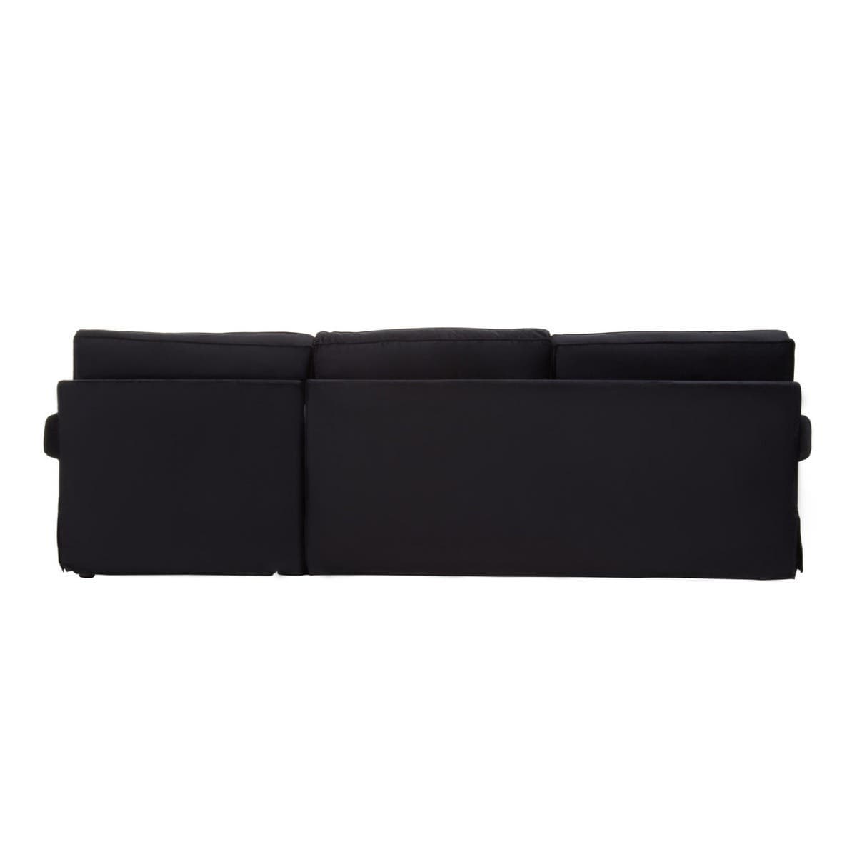 Noosa & Co. Living Ralph Three Seat Black Velvet Chaise Sofa House of Isabella UK