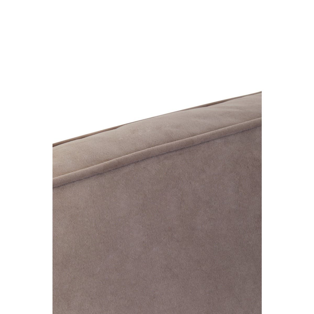 Ralph Three Seat Mink Velvet Chaise Sofa.