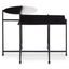 Ramus Two Tier Black And White Ombre Side Table.