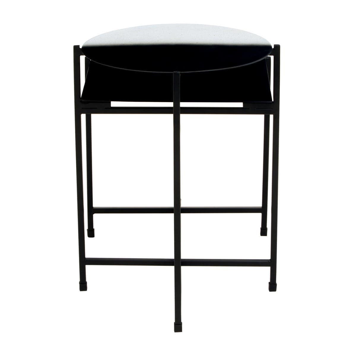 Ramus Two Tier Black And White Ombre Side Table.