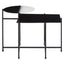 Ramus Two Tier Black And White Ombre Side Table.