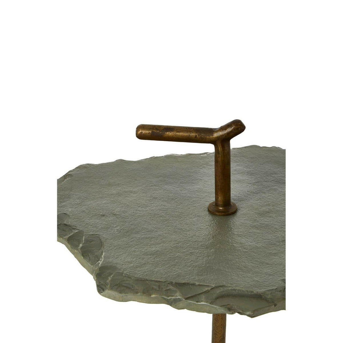 Rany Grey Stone Top Side Table.