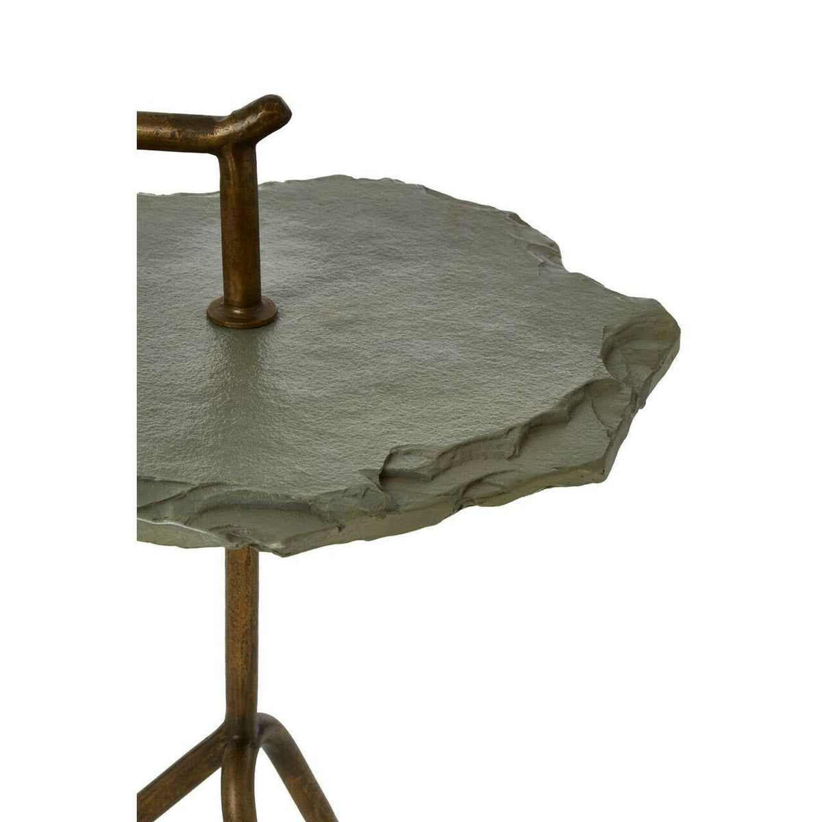 Rany Grey Stone Top Side Table.