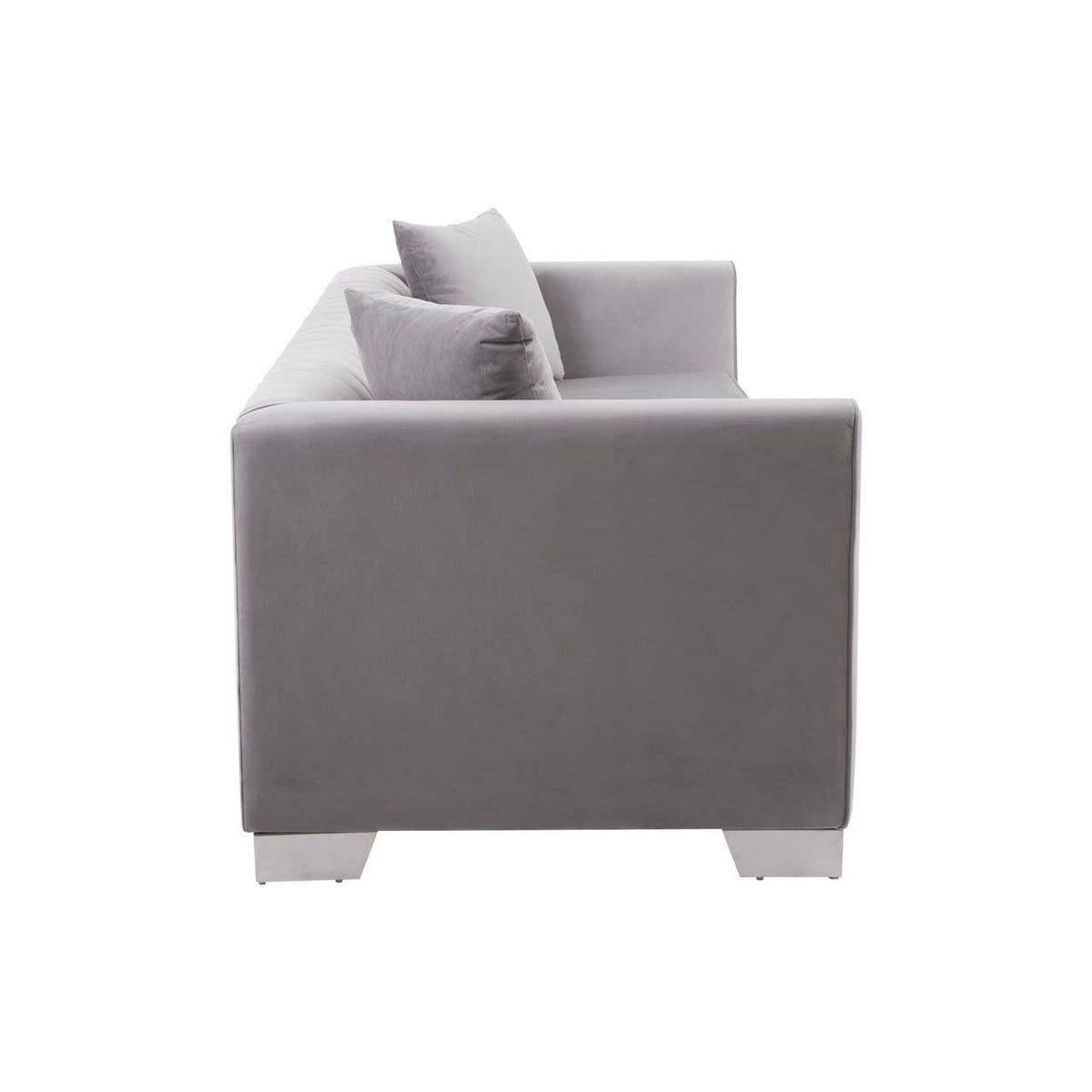 Rashika 3 Seat Grey Velvet Sofa.