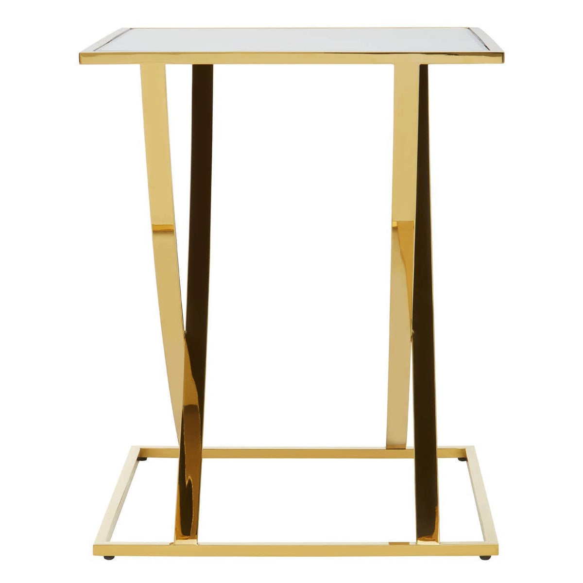 Reena Gold Finish Side Table.