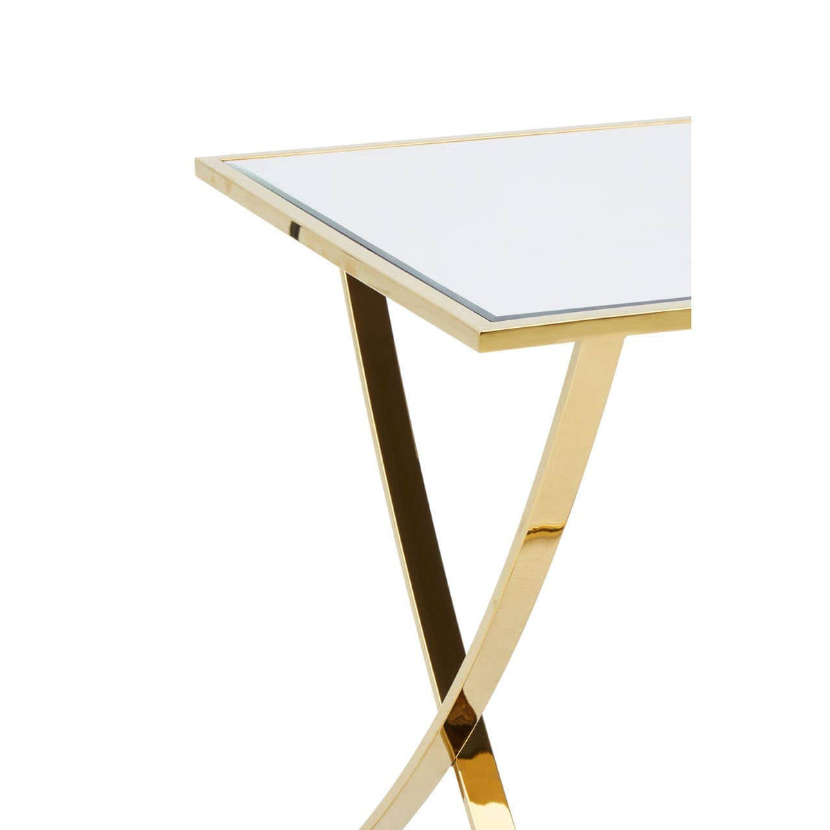 Reena Gold Finish Side Table.