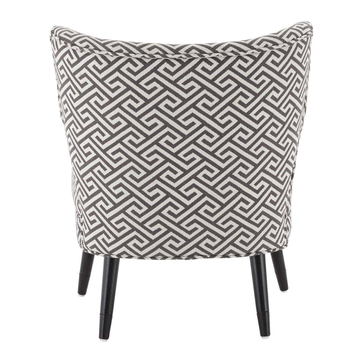 Regents Park Black And Beige Wingback Chair.