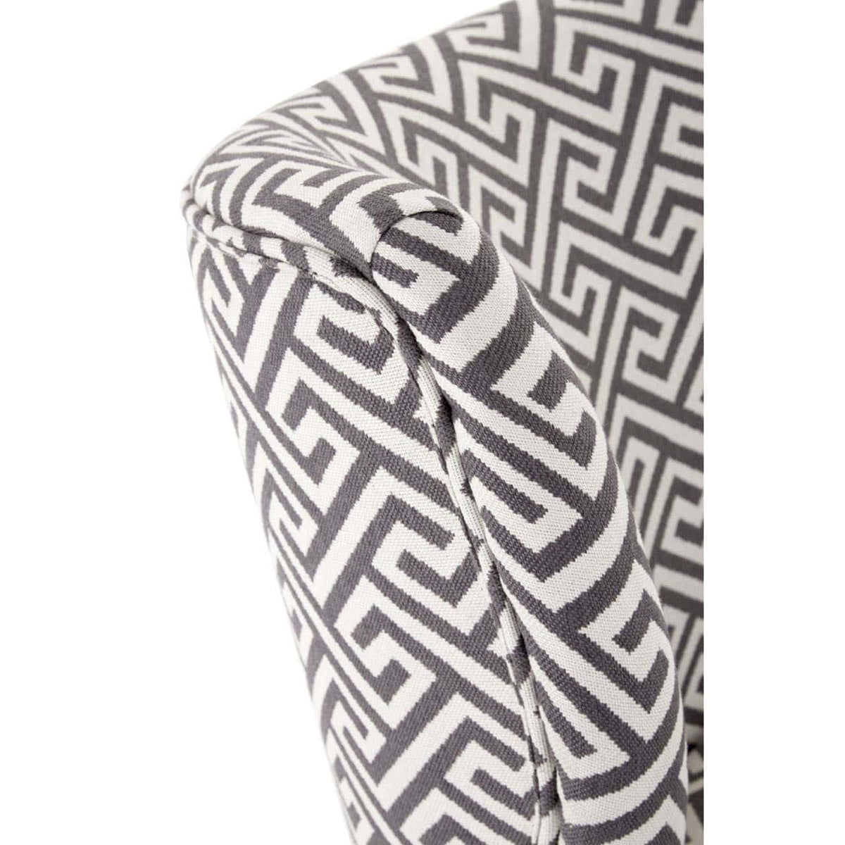 Regents Park Black And Beige Wingback Chair.