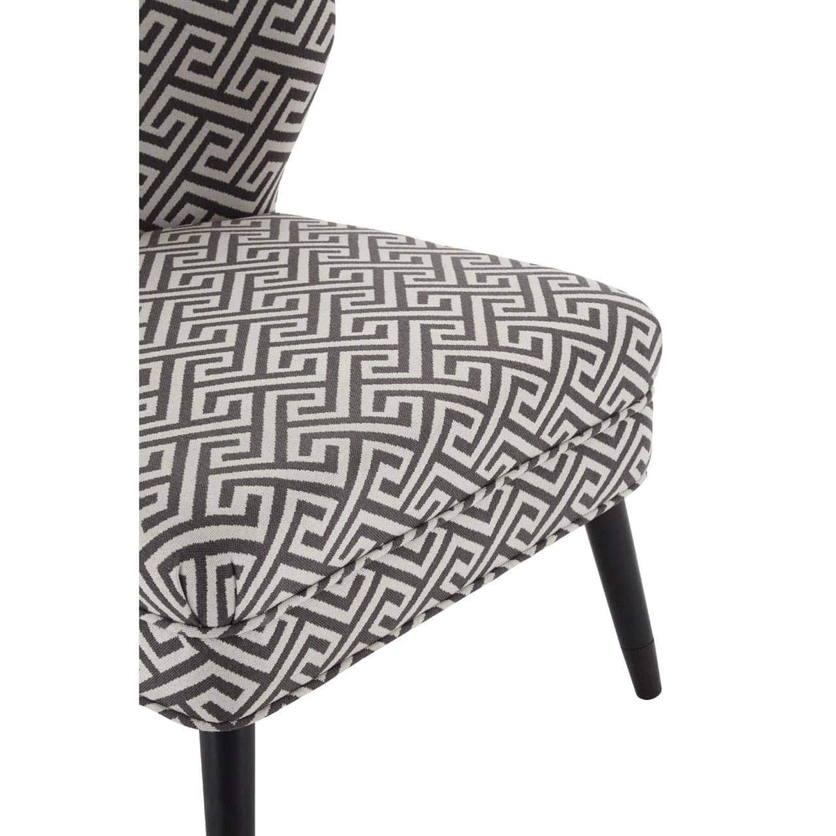 Regents Park Black And Beige Wingback Chair.