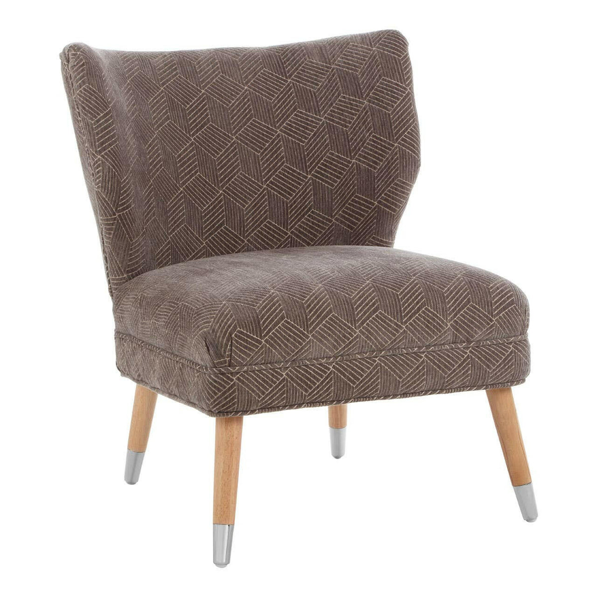 Regents Park Grey Chenille Wingback Chair.