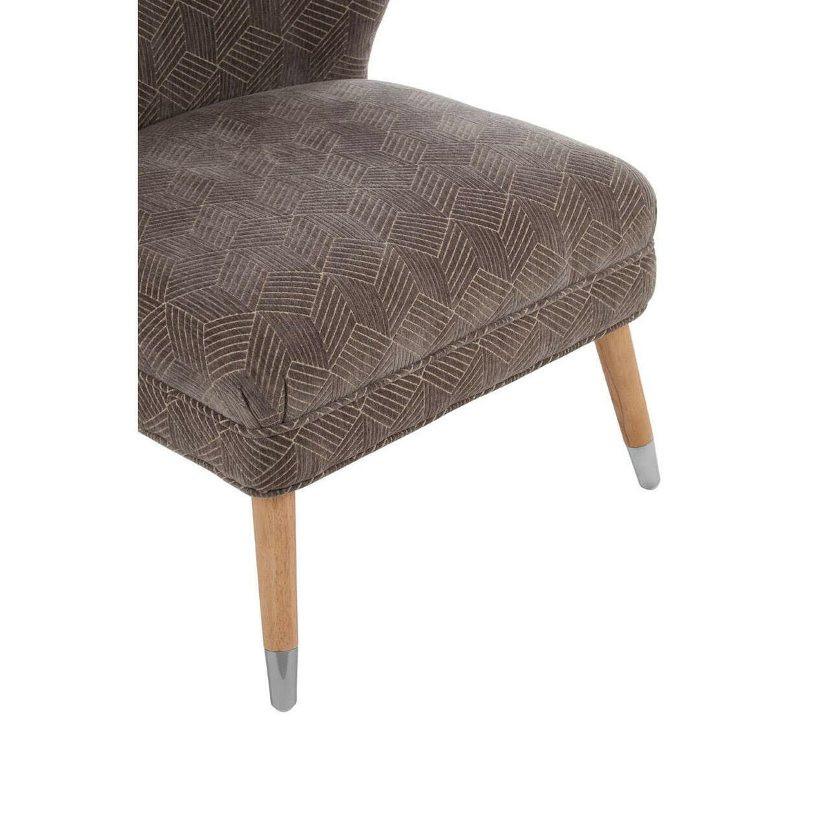Regents Park Grey Chenille Wingback Chair.