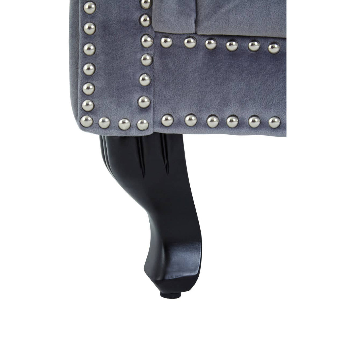 Regents Park Grey Velvet Tall Porter Chair.