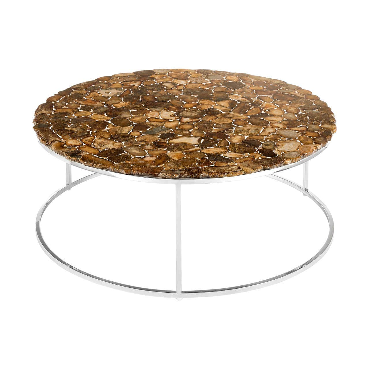 Noosa & Co. Living Relic Agate Top Round Coffee Table House of Isabella UK