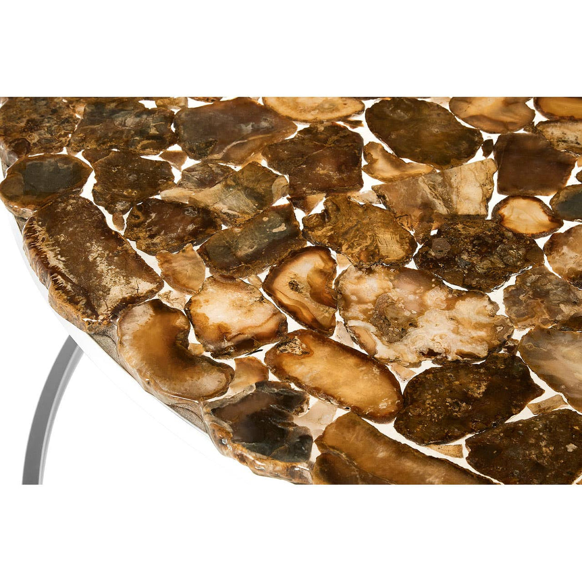 Relic Agate Top Round Coffee Table.