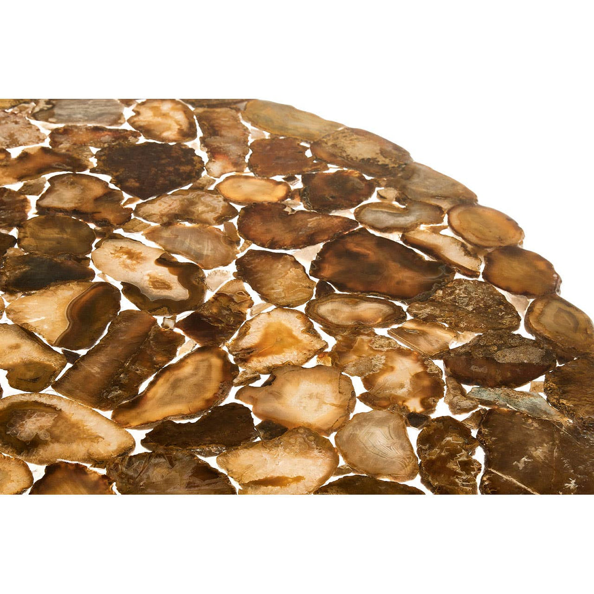 Relic Agate Top Round Coffee Table.