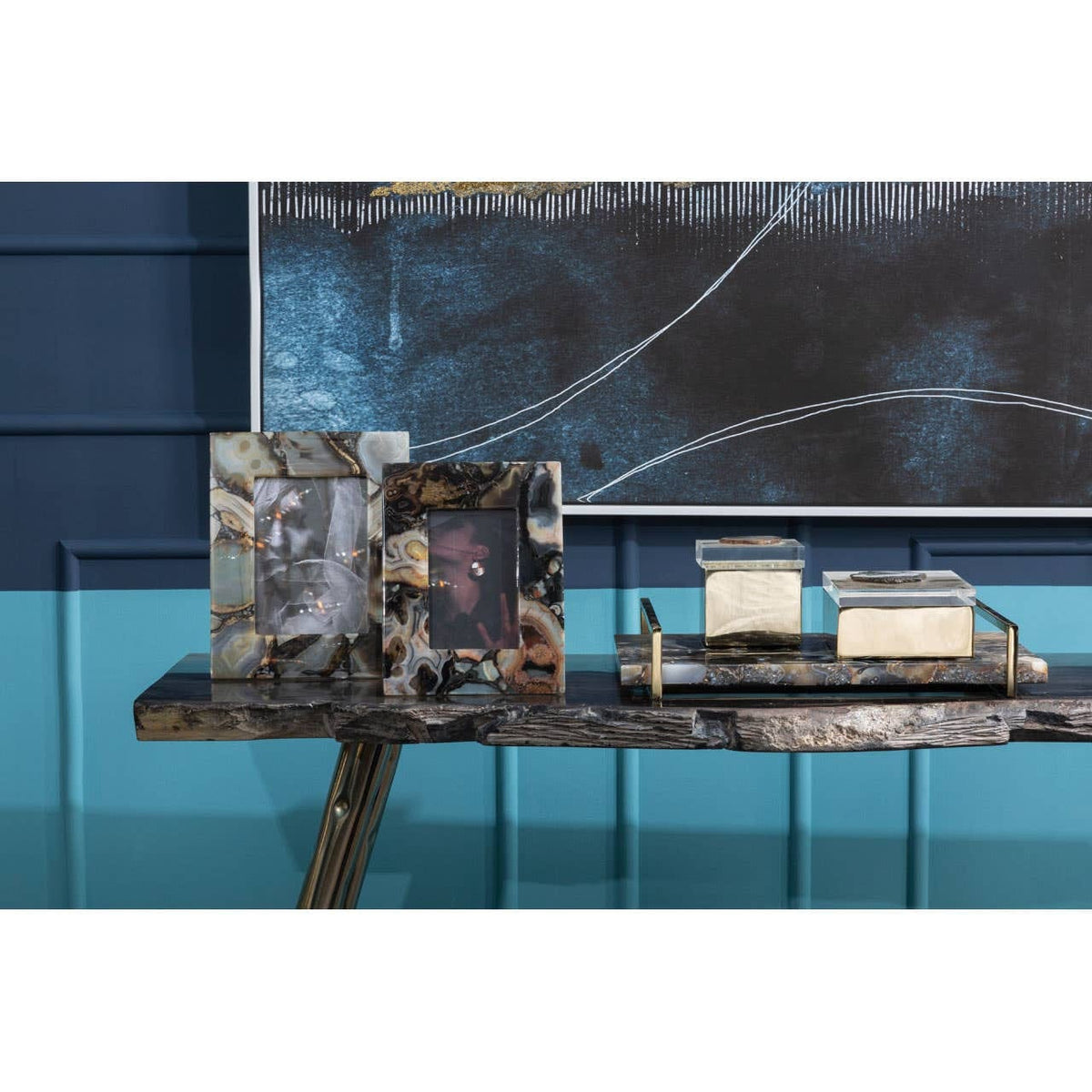 Noosa & Co. Living Relic Console Table with Agate Top House of Isabella UK