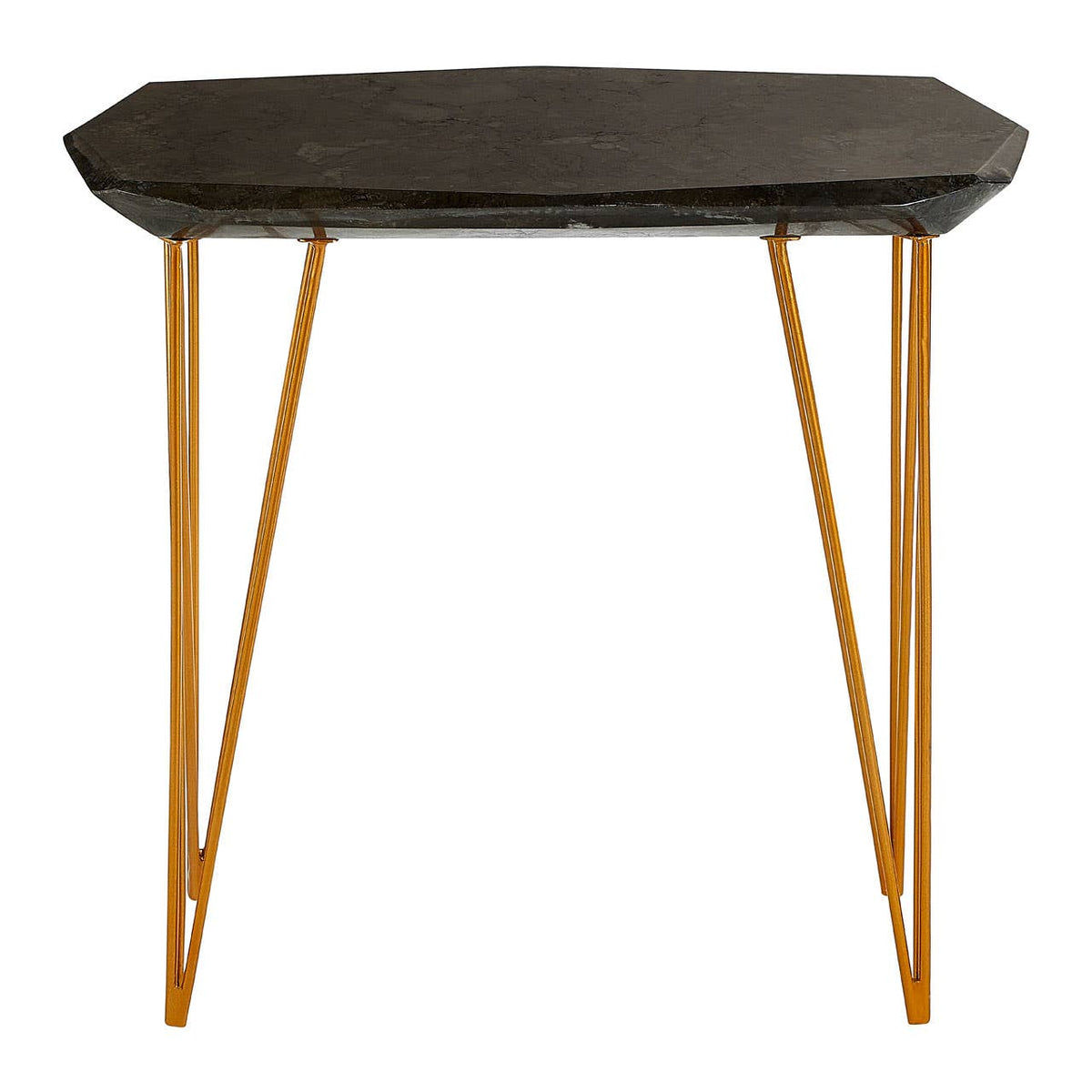 Relic Large / Black Marble Top Side Table.