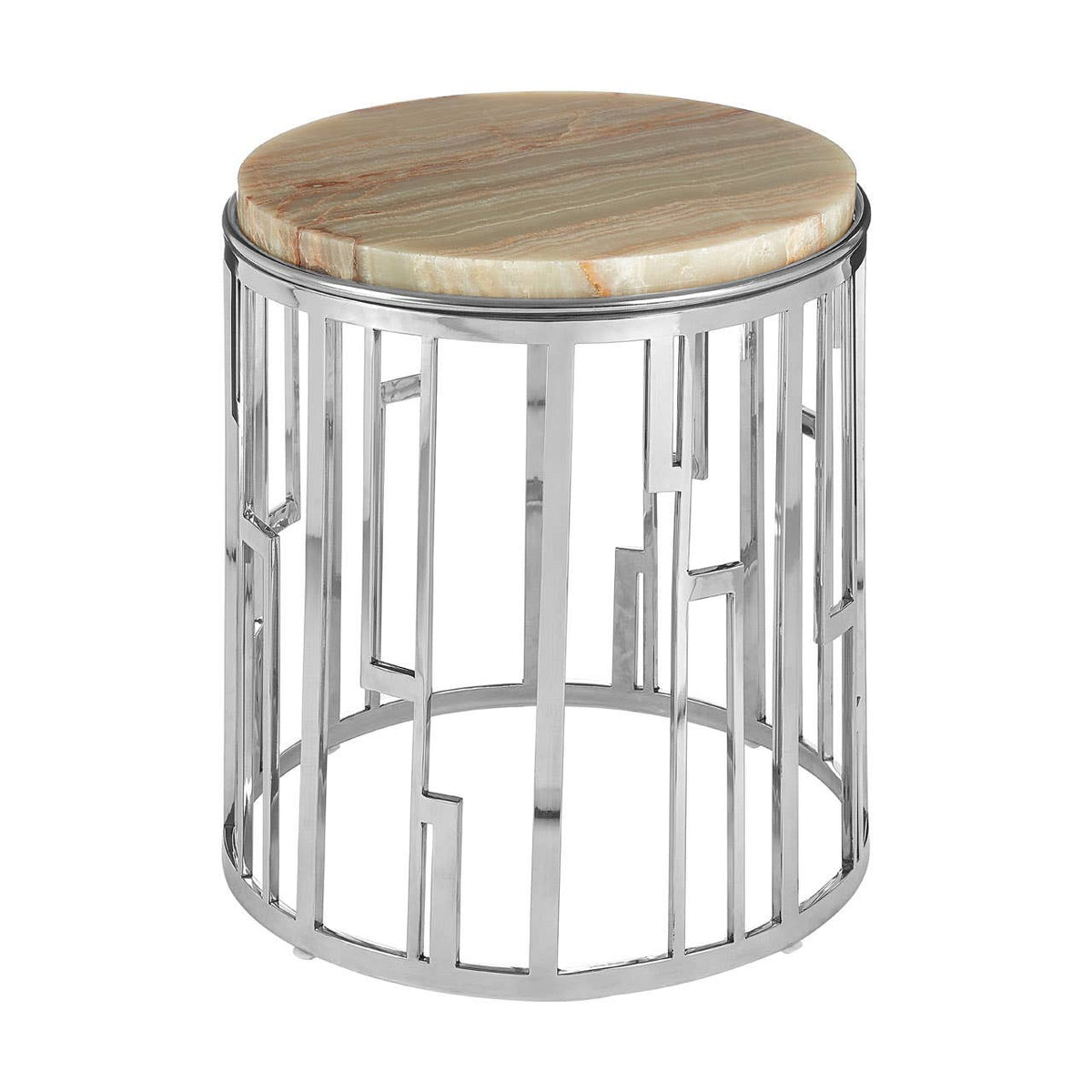 Relic Onyx Stone Side Table.