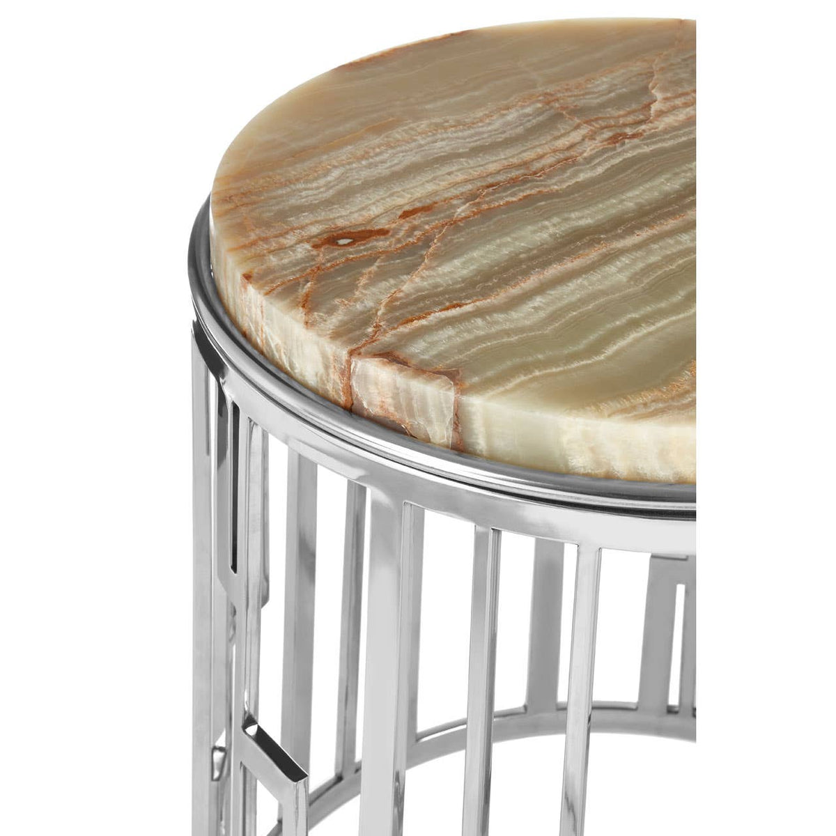 Relic Onyx Stone Side Table.