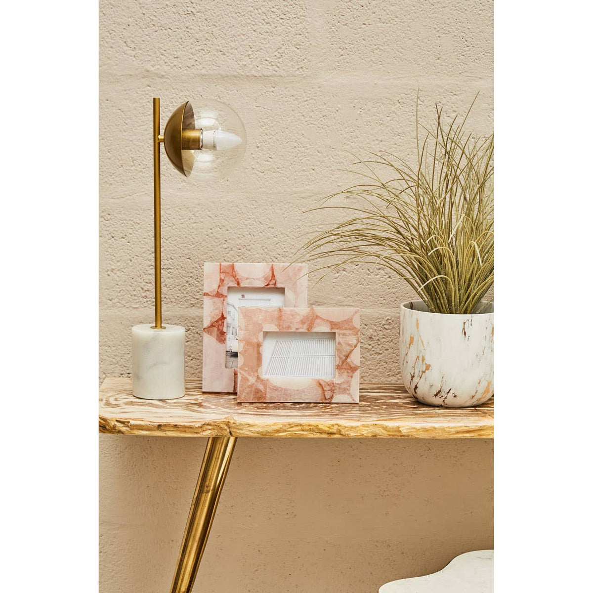 Relic Petrified Wood Console Table.