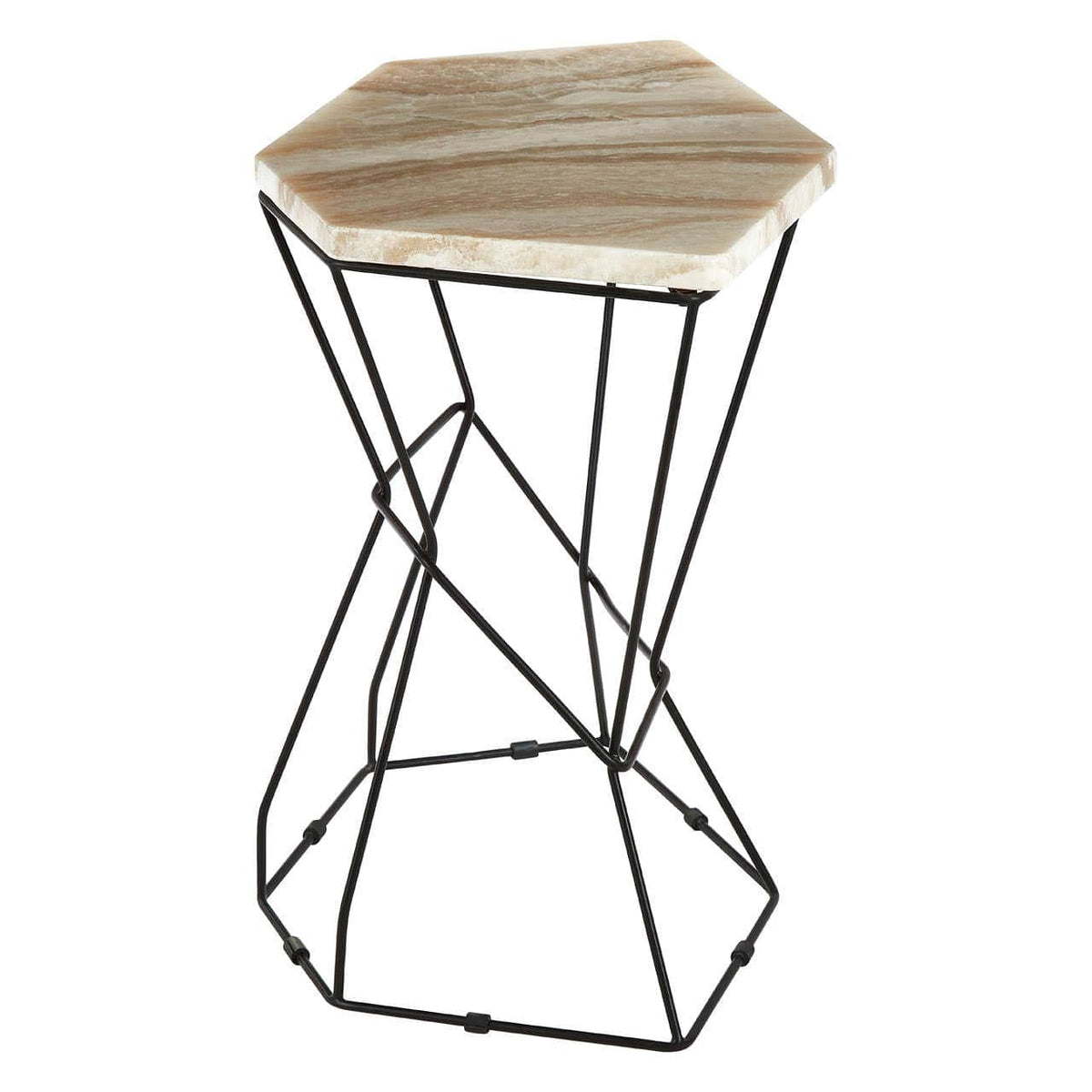 Relic Side Table With Patterned Top.