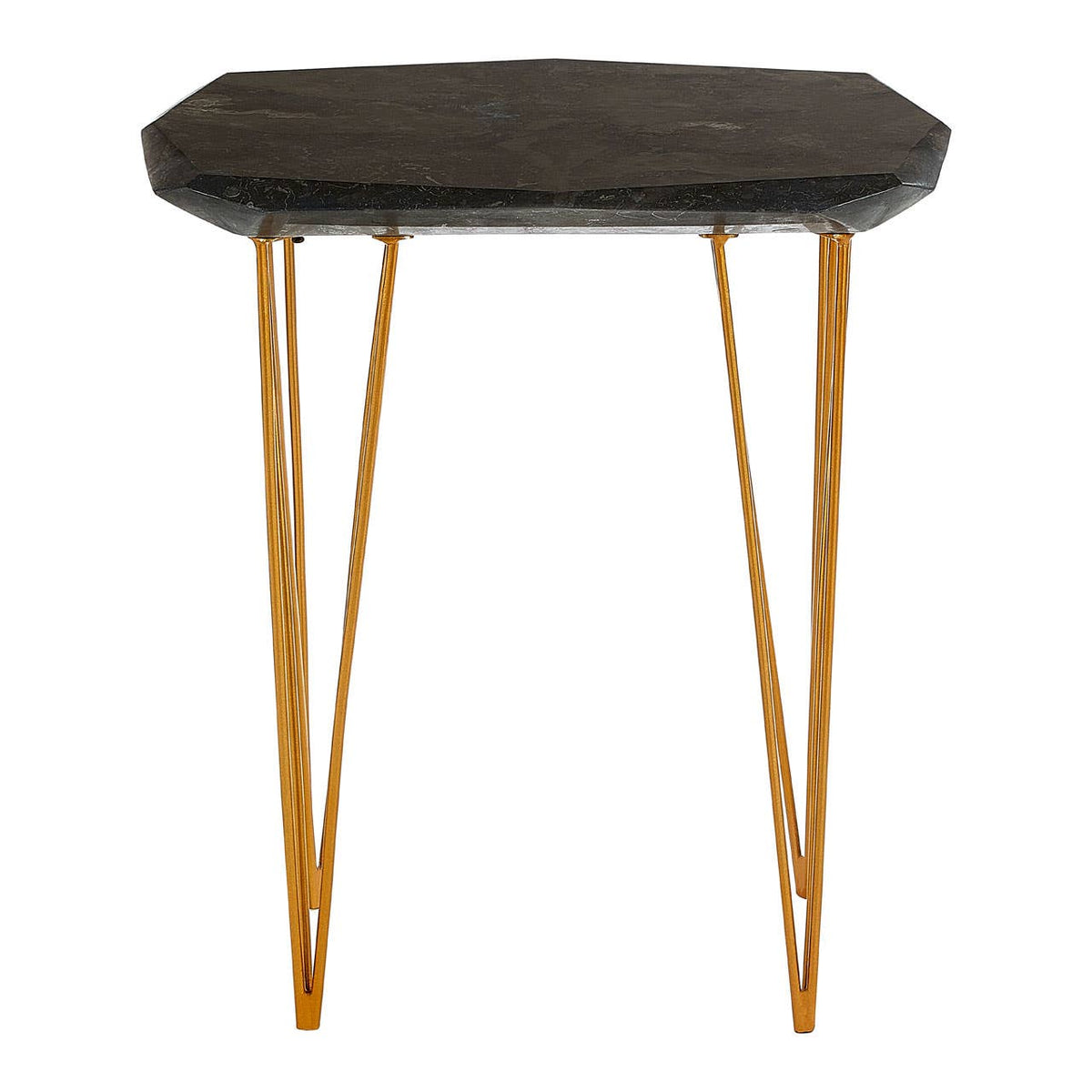 Relic Small / Black Marble Top Side Table.