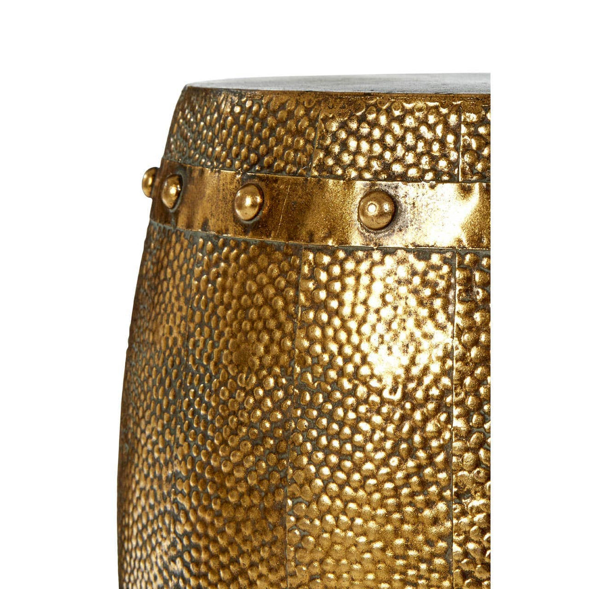 Reza Hammered Drum Stools.