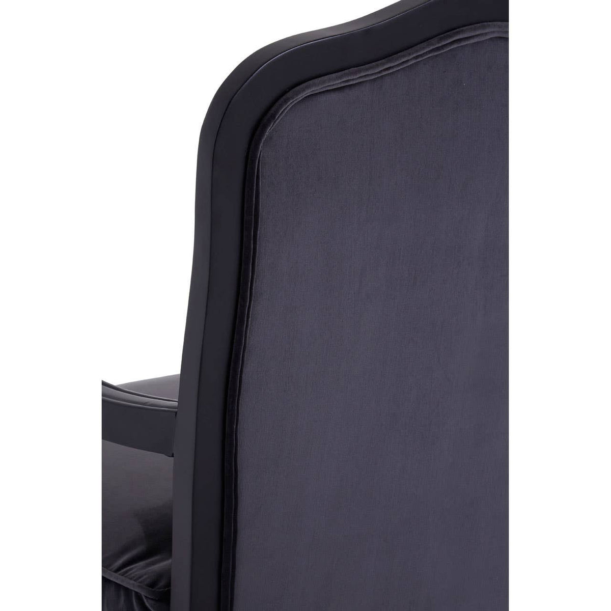 Rococo Grey Velvet Chair & Footstool.