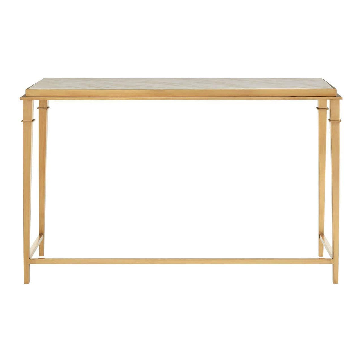 Ronaldo Console Table with White Marble Top.