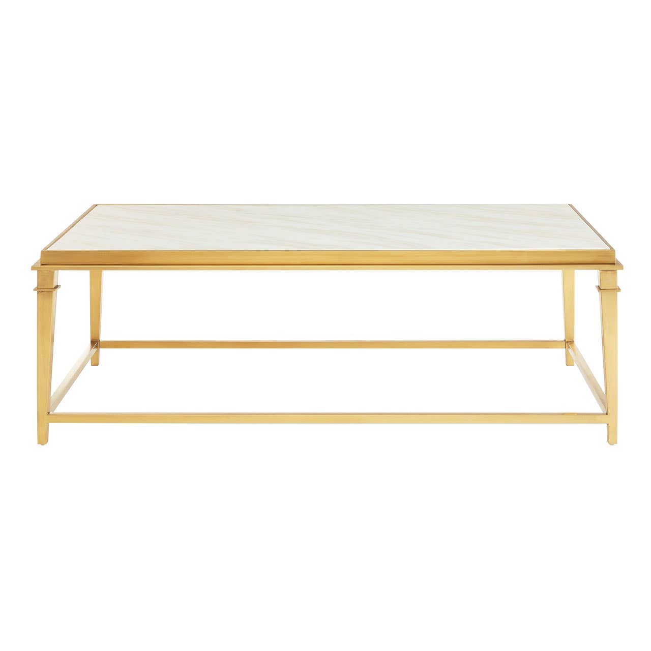 Noosa & Co. Living Ronaldo Rectangular Coffee Table with White Marble Top House of Isabella UK