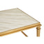 Ronaldo Rectangular Coffee Table with White Marble Top.