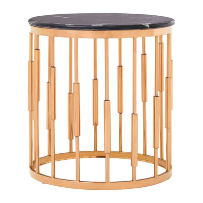 Noosa & Co. Living Ronaldo Round Copper Finish Side Table House of Isabella UK