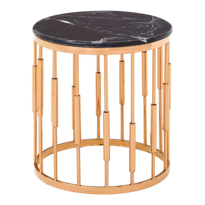 Noosa & Co. Living Ronaldo Round Copper Finish Side Table House of Isabella UK