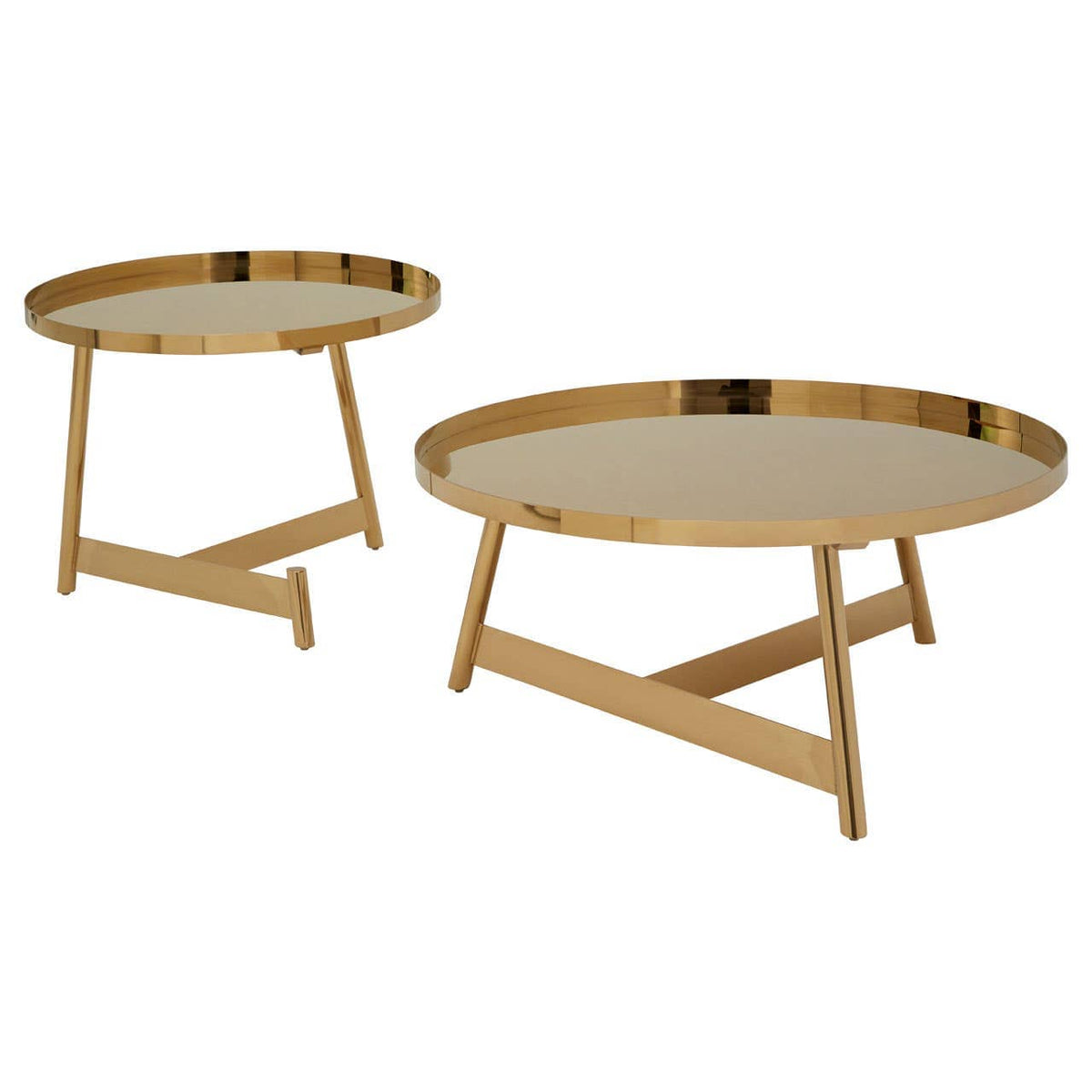Ronaldo Set Of 2 Round Coffee Tables.