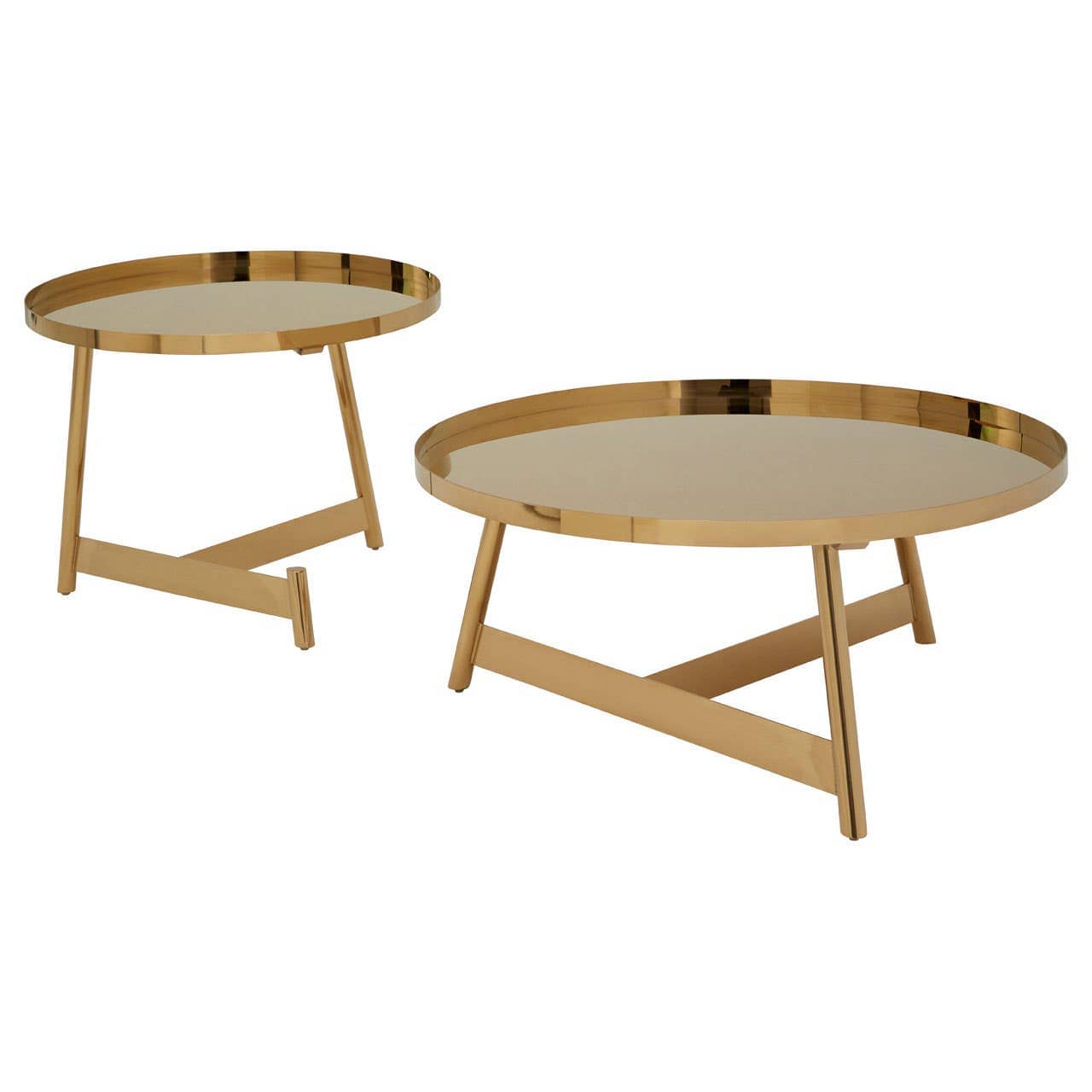 Noosa & Co. Living Ronaldo Set Of 2 Round Coffee Tables House of Isabella UK