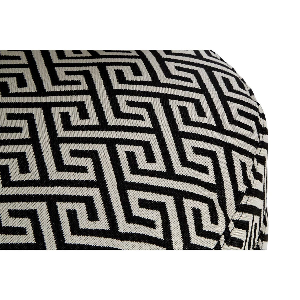 Round Black And White Greek Key Armchair.