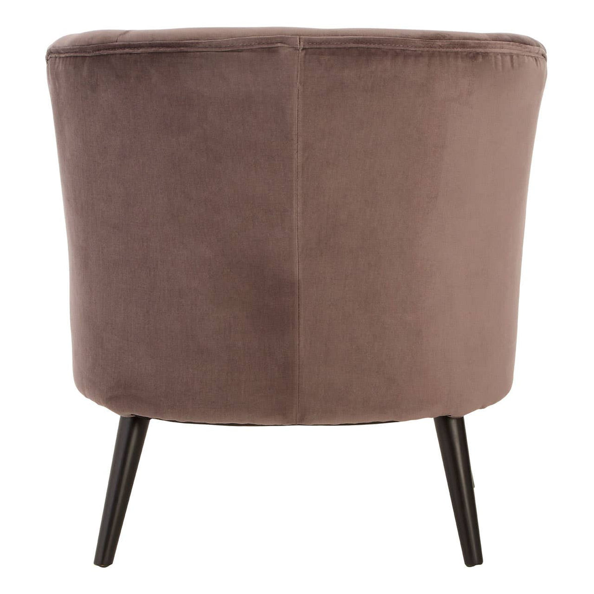 Round Grey Velvet Plush Armchair.