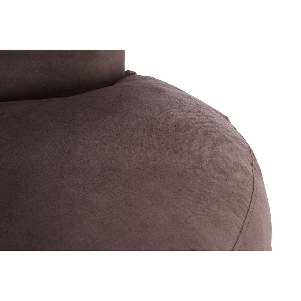 Round Grey Velvet Plush Armchair.
