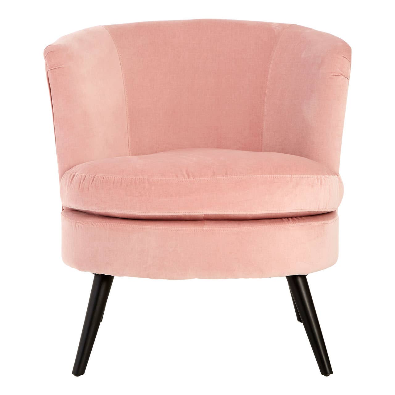 Noosa & Co. Living Round Pink Velvet Plush Armchair House of Isabella UK